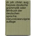 Dr. Joh. Christ. Aug. Heyses Deutsche Grammatik oder Lehrbuch der Deutschen Sprache, Vierundzwanzigste Auflage