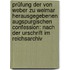 Prüfung Der Von Weber Zu Weimar Herausgegebenen Augspurgischen Confession: Nach Der Urschrift Im Reichsarchiv