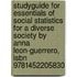 Studyguide For Essentials Of Social Statistics For A Diverse Society By Anna Leon-guerrero, Isbn 9781452205830