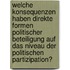 Welche Konsequenzen Haben Direkte Formen Politischer Beteiligung Auf Das Niveau Der Politischen Partizipation?