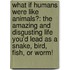 What If Humans Were Like Animals?: The Amazing and Disgusting Life You'd Lead as a Snake, Bird, Fish, or Worm!