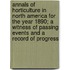 Annals of Horticulture in North America for the Year 1890; A Witness of Passing Events and a Record of Progress