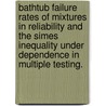 Bathtub Failure Rates of Mixtures in Reliability and the Simes Inequality Under Dependence in Multiple Testing. by Jie Wang