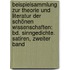 Beispielsammlung zur Theorie und Literatur der schönen Wissenschaften: Bd. Sinngedichte. Satiren, Zweiter Band