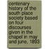 Centenary History of the South Place Society Based on Four Discourses Given in the Chapel in May and June, 1893