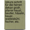 Rekurs-Schrift für die Herren Dekan Groth, Pfarrer Keust, Beutler, Häselin, Bauer, Waldesbühl, Fischer, Etc. door Rudolf Jakob Feer