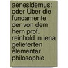 Aenesidemus: Oder Über Die Fundamente Der Von Dem Hern Prof. Reinhold In Iena Gelieferten Elementar Philosophie by Unknown