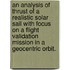 An Analysis of Thrust of a Realistic Solar Sail with Focus on a Flight Validation Mission in a Geocentric Orbit.