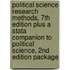 Political Science Research Methods, 7th Edition Plus a Stata Companion to Political Science, 2nd Edition Package