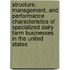 Structure, Management, and Performance Characteristics of Specialized Dairy Farm Businesses in the United States