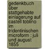 Gedenkbuch über stattgehabte Einlagerung auf Castell Toblino im Tridentinischen microform : Juli und August 1855