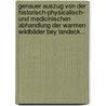 Genauer Auszug von der Historisch-physicalisch- und Medicinischen Abhandlung der Warmen Wildbäder bey Landeck... door Gottfried Heinrich Burghart