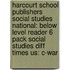 Harcourt School Publishers Social Studies National: Below Level Reader 6 Pack Social Studies Diff Times Us: C-War