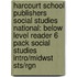 Harcourt School Publishers Social Studies National: Below Level Reader 6 Pack Social Studies Intro/midwst Sts/rgn