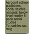 Harcourt School Publishers Social Studies National: Below Level Reader 6 Pack Social Studies Lfe..Colnies Us: Mkg