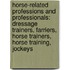 Horse-Related Professions and Professionals: Dressage Trainers, Farriers, Horse Trainers, Horse Training, Jockeys