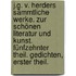 J.G. v. Herders sämmtliche Werke. Zur Schönen Literatur und Kunst. Fünfzehnter Theil. Gedichten, Erster Theil.