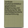 Vertikale Markenarchitektur - Gegenstand, Abgrenzung und Bedeutung für die identitätsorientierte Markenführung door Thomas Westermann