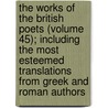 the Works of the British Poets (Volume 45); Including the Most Esteemed Translations from Greek and Roman Authors door Thomas Park