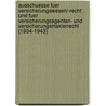 Ausschuesse Fuer Versicherungswesen/-Recht Und Fuer Versicherungsagenten- Und Versicherungsmaklerrecht (1934-1943) door Akademie Fuer Deutsches Recht
