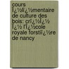 Cours Ï¿½Lï¿½Mentaire De Culture Des Bois: Crï¿½Ï¿½ Ï¿½ L'Ï¿½Cole Royale Forstiï¿½Re De Nancy door Lorentz