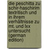 Die Peschitta Zu Schir-Haschirim Textritisch Und in Ihrem Verhältnisse Zu Mt. Und Lxx Untersucht (German Edition) door MeïR. Salkind Jakob