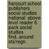 Harcourt School Publishers Social Studies National: Above Level Reader 6 Pack Social Studies Find..Around Sts/Regn