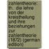 Zahlentheorie: Th.  Die Lehre Von Der Kreistheilung Und Ihre Beziehungen Zur Zahlentheorie (1872) (German Edition)