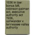 1936 In Law: Bonus Bill, Robinson-patman Act, Executive Authority Act 1936, Ashwander V. Tennessee Valley Authority