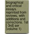 Biographical and Critical Essays. Reprinted from Reviews, with Additions and Corrections. 1st [-3Rd] Ser (Volume 1)
