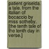 Patient Griselda. A tale. From the Italian of Bocaccio By Miss Sotheby. [The tenth tale of the tenth day In verse.]