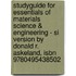Studyguide For Essentials Of Materials Science & Engineering - Si Version By Donald R. Askeland, Isbn 9780495438502