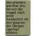 Des Priesters Wernher Driu Liet Von Der Maget: Nach Einer Handschrift Mit Den Lesarten Der Übrigen (German Edition)