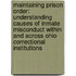 Maintaining Prison Order: Understanding Causes of Inmate Misconduct Within and Across Ohio Correctional Institutions