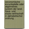 Oeconomische Encyclopädie oder allgemeines System der Land- Haus- und Staats-Wirthschaft in alphabetischer Ordnung. door Johann Georg Krünitz