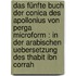 Das fünfte Buch der Conica des Apollonius von Perga microform : in der arabischen Uebersetzung des Thabit ibn Corrah