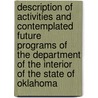 Description of Activities and Contemplated Future Programs of the Department of the Interior of the State of Oklahoma door United States Dept of Interior