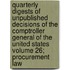 Quarterly Digests of Unpublished Decisions of the Comptroller General of the United States Volume 26; Procurement Law