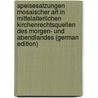 Speisesatzungen Mosaischer Art in Mittelalterlichen Kirchenrechtsquellen Des Morgen- Und Abendlandes (German Edition) by Böckenhoff Karl