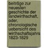 Beiträge zur neuesten Geschichte der Landwirthschaft, oder, Chronologische uebersicht des Wirthschaftsjahrs 1823-1829