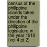 Census of the Philippine Islands Taken Under the Direction of the Philippine Legislature in the Year 1918 (Vol 4 Pt 2) by Philippines.C. Office