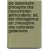 Die Italienische Philosphie Des Neunzehnten Jahrhunderts: Bd. Der Ontologismus Als Philosophie Des Nationalen Gedankens