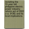 Revisiting the 10-year old Philippine Electric Power Industry Reform Act of 2001 (R.A. 9136) and Its Local Implications door Menandro Abanes