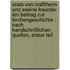 Crato von Crafftheim und Sseine Freunde: Ein Beitrag zur Kirchengeschichte : Nach handschriftlichen Quellen, Erster Teil