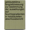 Gebäudeklima - Langzeitmessung zur Bestimmung der Auswirkungen auf Feuchtegradienten in Holzbauteilen. Abschlussbericht by Andreas Gamper