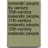 Icelandic People by Century: 10th-Century Icelandic People, 11th-Century Icelandic People, 12th-Century Icelandic People