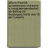 Johann Friedrich Schošnemann und seine Schauspielergesellschaft. Ein Beitrag zur Theatergeschichte des 18. Jahrhunderts