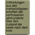 Mittheilungen aus den merkwürdigsten Schriften der verflossenen Jahrhunderte über den Zustand der Seele nach dem Tode.