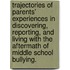 Trajectories of Parents' Experiences in Discovering, Reporting, and Living with the Aftermath of Middle School Bullying.