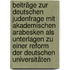 Beiträge zur deutschen Judenfrage mit akademischen Arabesken als Unterlagen zu einer Reform der deutschen Universitäten
